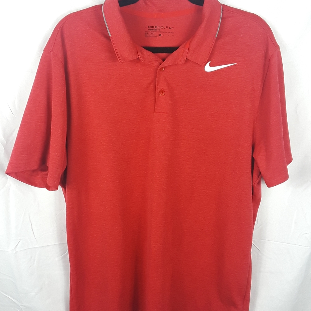 Red Nike Golf Dri Fit Polo Size Xlg